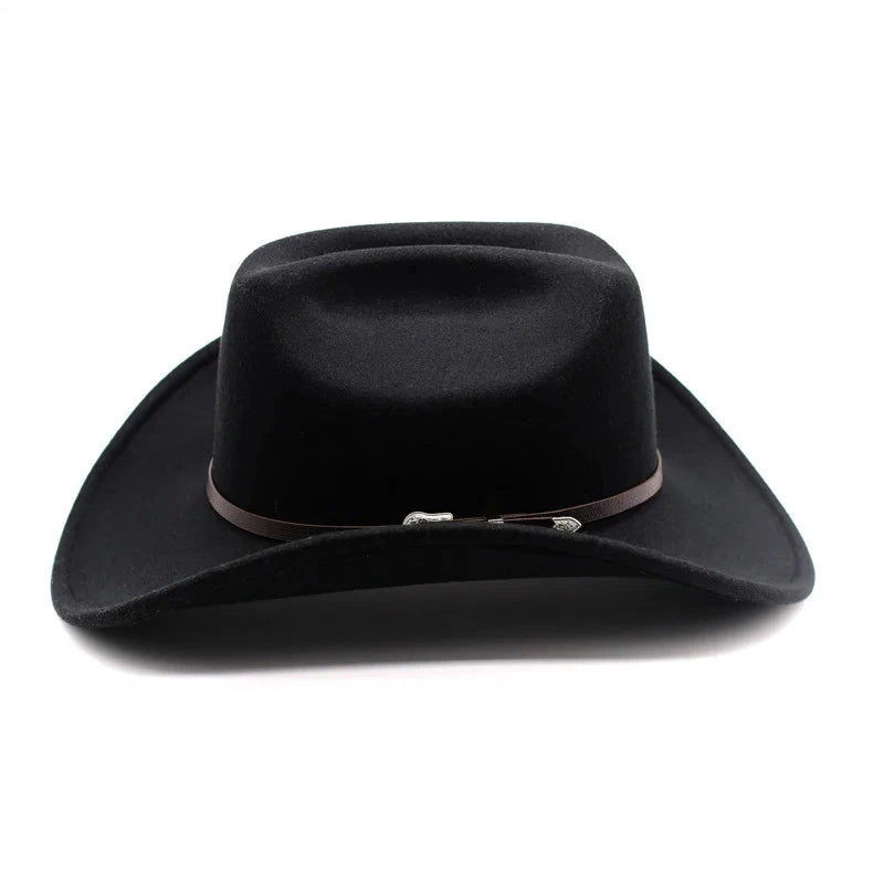 Leather Brim Cowboy Hat