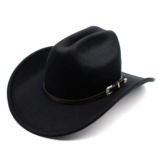 Leather Brim Cowboy Hat