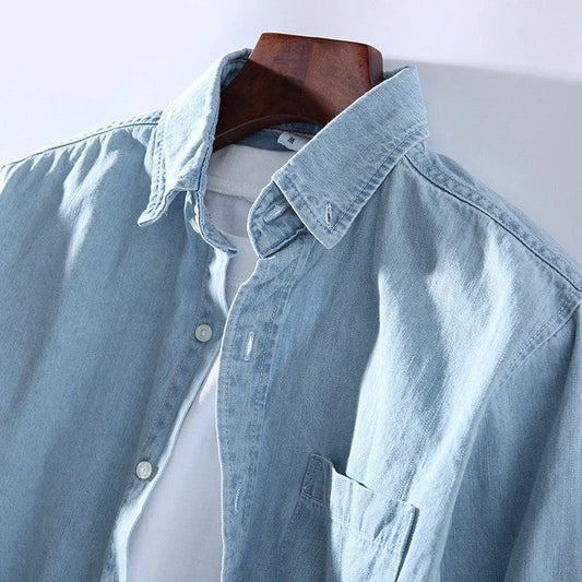 Men's Denim Long Sleeve Shirt